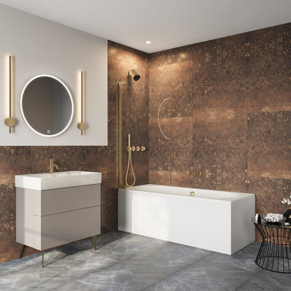 Crosswater Asura 8mm Hinged Bath Screen