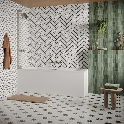 Crosswater Asura AUBSCC0900 8mm Hinged Bath Screen