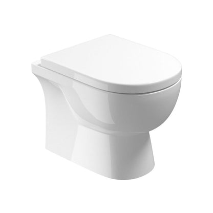 Saneux AUBTW01 Austen Gloss White Back To Wall Pan