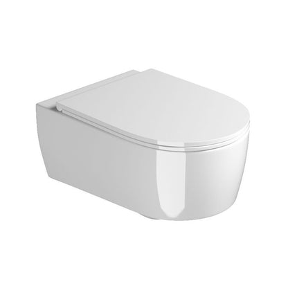 Saneux AUWH02 Austen Slim Wall Mounted Gloss White WC Pan