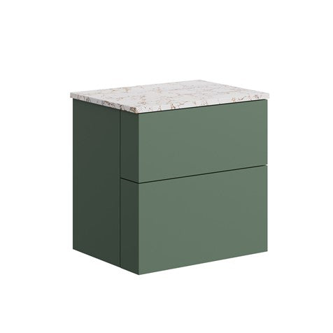 Crosswater Avenue 600 Two drawer Vanity with Gold Vein Worktop