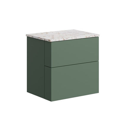 Crosswater Avenue 600 Two drawer Vanity with Gold Vein Worktop