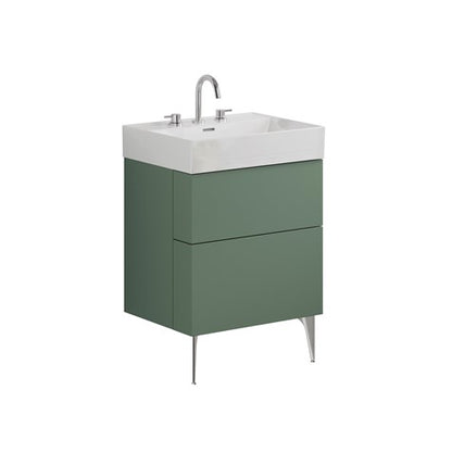 Crosswater Avenue 600mm Two Drawer Vanity with Ceramic Basin