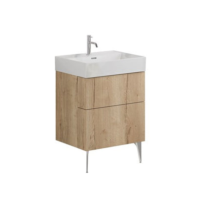 Crosswater Avenue 600mm Two Drawer Vanity with Ceramic Basin