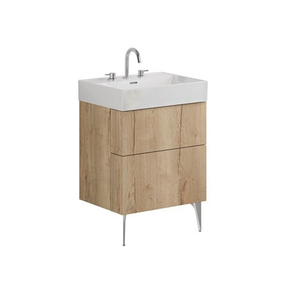 Crosswater Avenue 600mm Two Drawer Vanity with Ceramic Basin