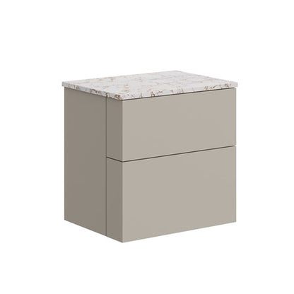 Crosswater Avenue 600 Two drawer Vanity with Gold Vein Worktop