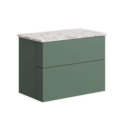 Crosswater Avenue 800 Two Drawer Vanity with Gold Vein Worktop