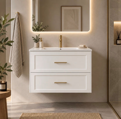 LUXE81 Angel 600 Matte Cabinet and Ceramic Basin 600 x 460 x 540mm