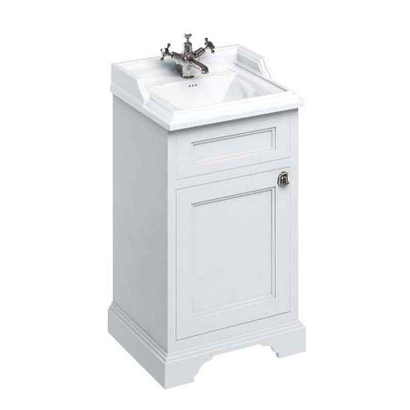 Burlington Bathrooms Freestanding 50cm Basin Unit with Door