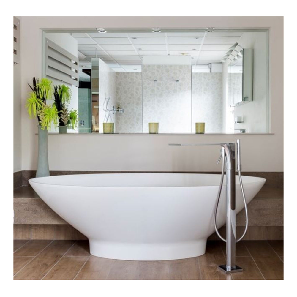 BC Designs Tasse 1770mm Free Standing Bath â€“ Double Ended, Gloss White Finish