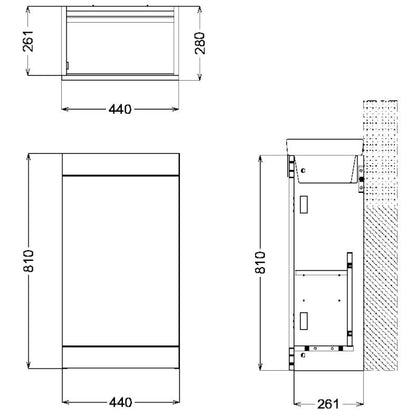 Luxe81 Esme 450 Cloakroom Vanity Unit