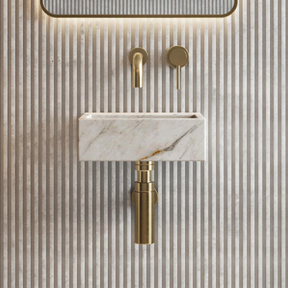 Luxe81 Sanctuary Arabescato White Marble Cloakroom Basin