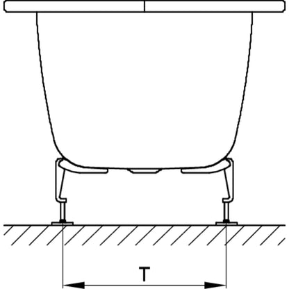 Bette Starlet Hexagonal Steel Bath Drawing Image