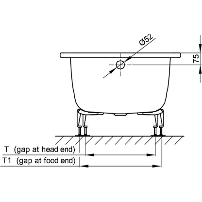 Bette Set Steel Bath Drawing Image