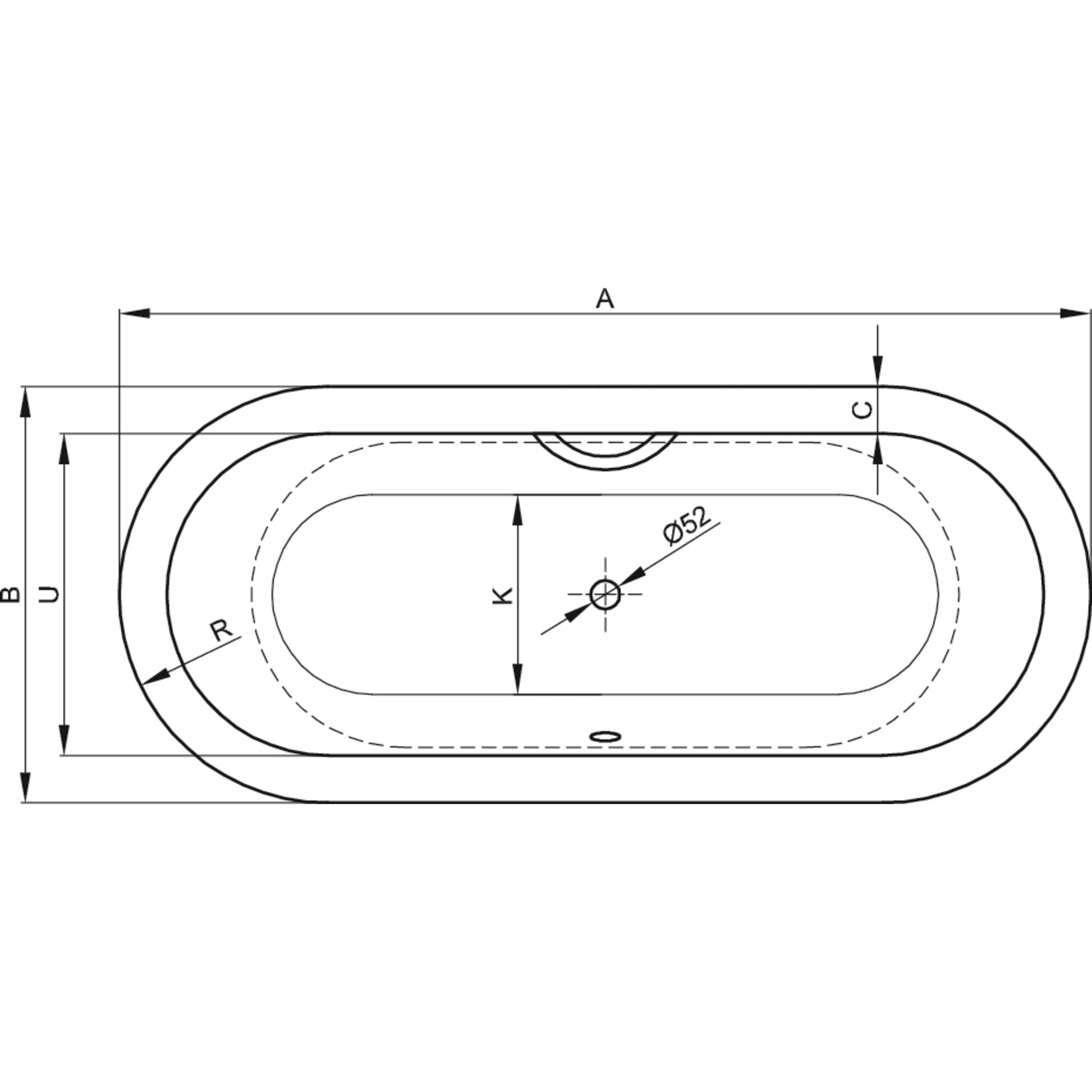 Bette Starlet Oval Silhouette Bath Drawing Image