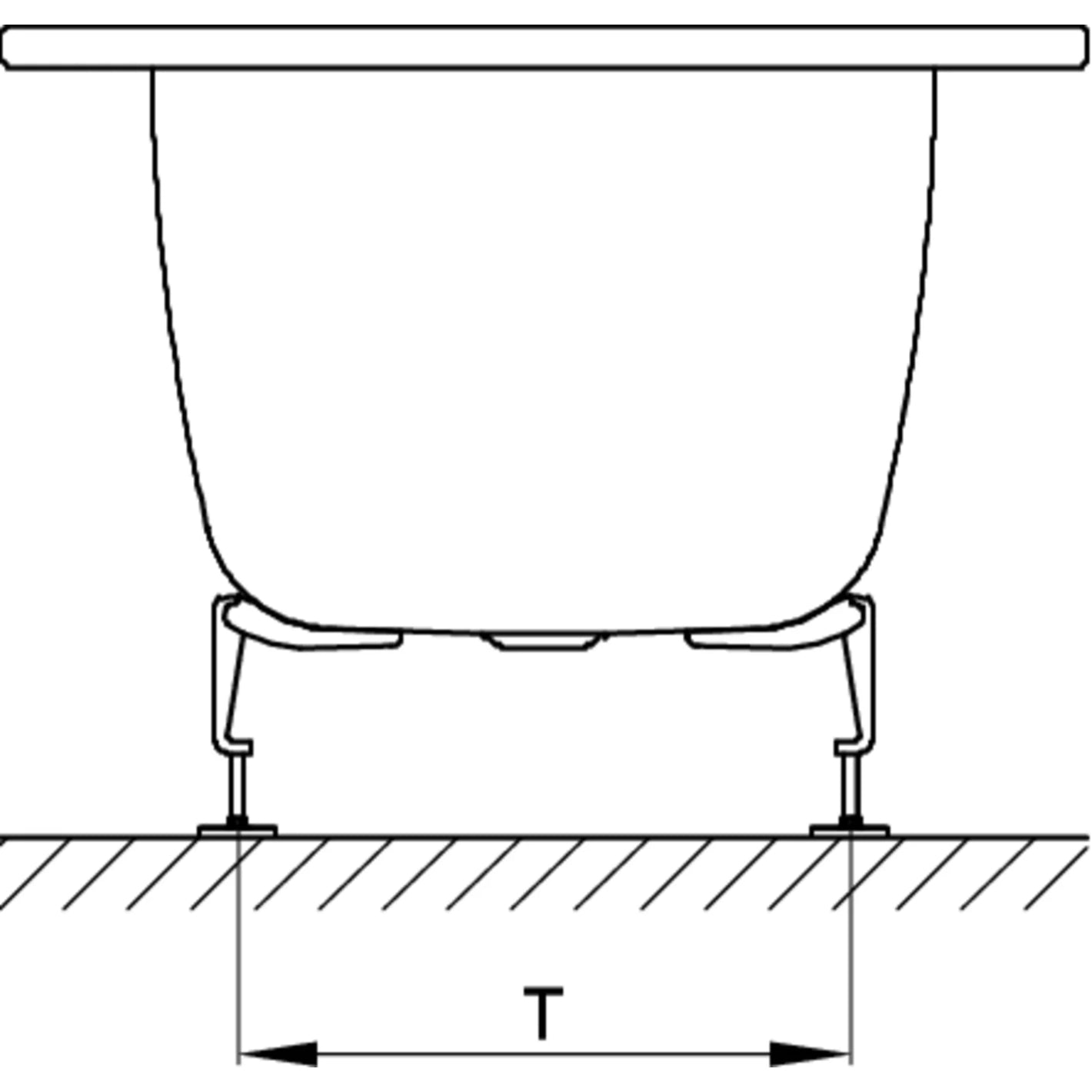 Bette Starlet Oval Steel Bath Drawing Image