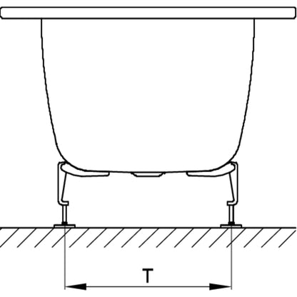 Bette Starlet Oval Steel Bath Drawing Image