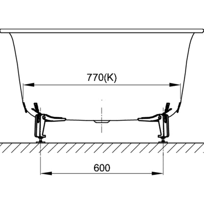 Bette Eve Oval Bath Drawing Image