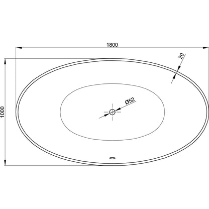 Bette Eve Oval Bath Drawing Image