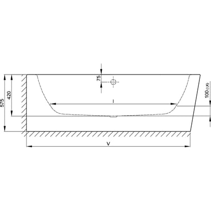 Bette Starlet IV Silhouette Steel Bath Drawing Image