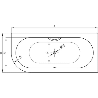 Bette Starlet V Steel Bath Drawing Image