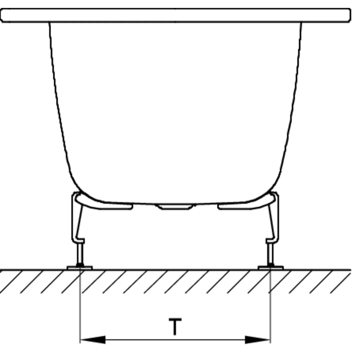 Bette Starlet V Steel Bath Drawing Image