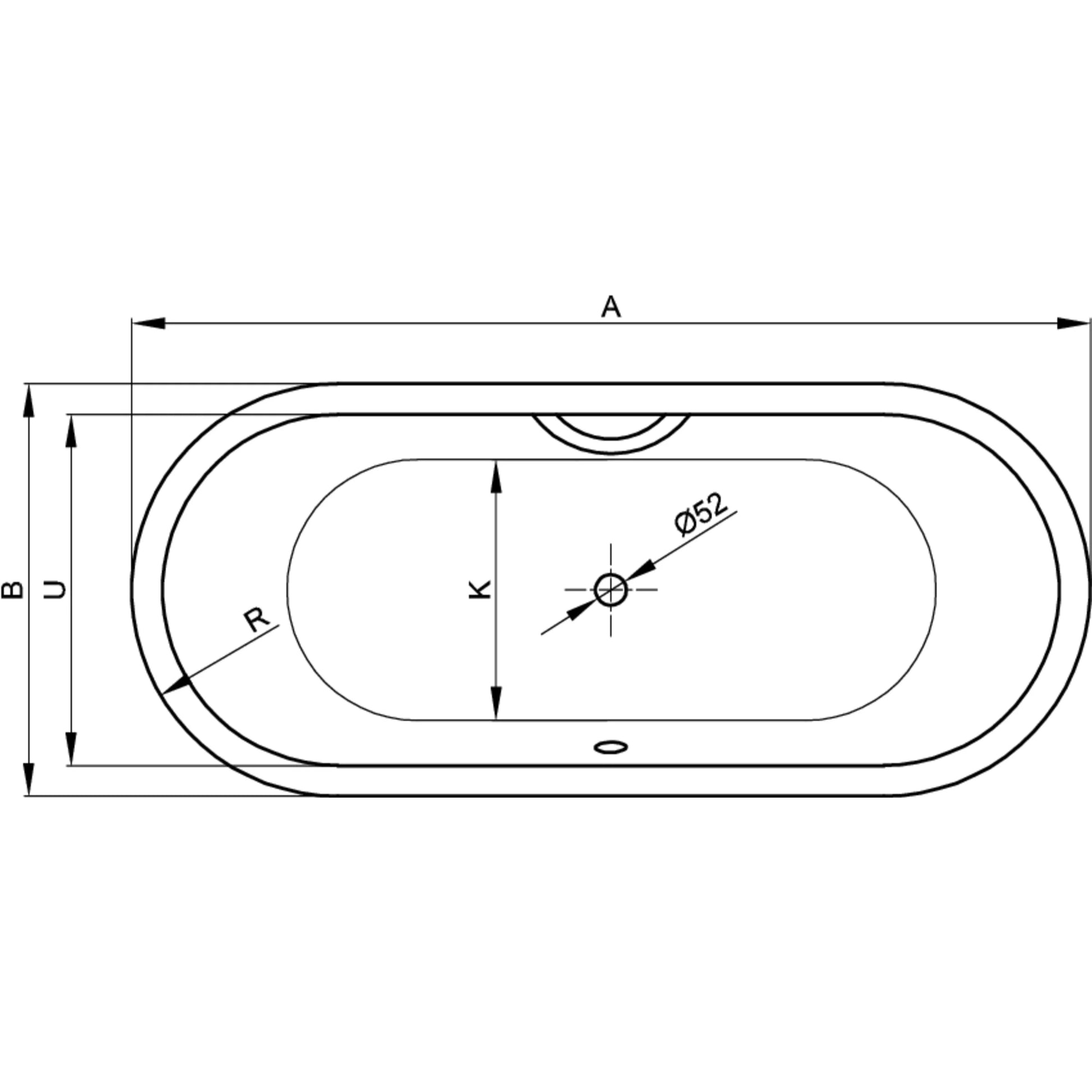 Bette Starlet Flair Oval Bath Drawing Image