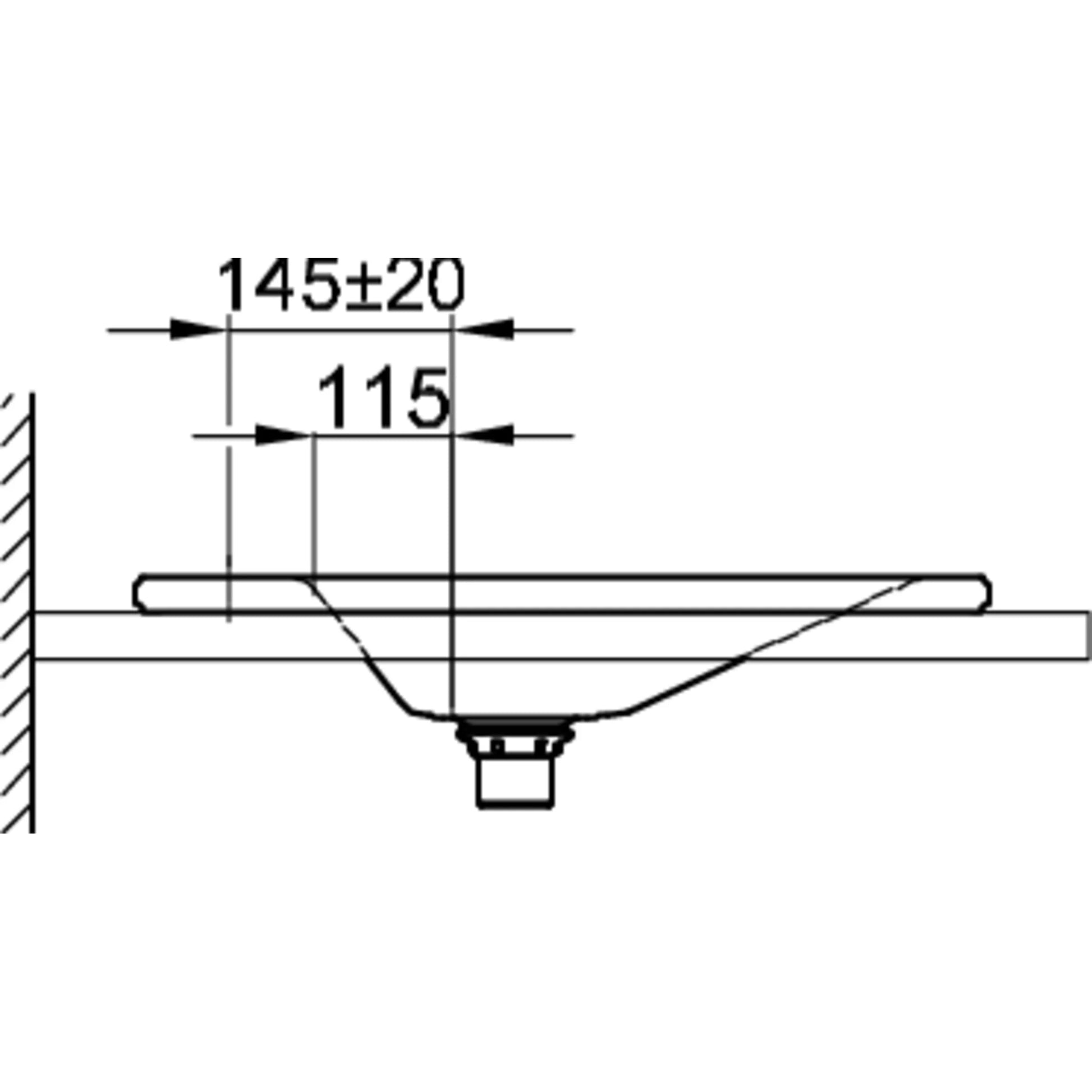 Bette Aqua Basin Built-in Drawing Image