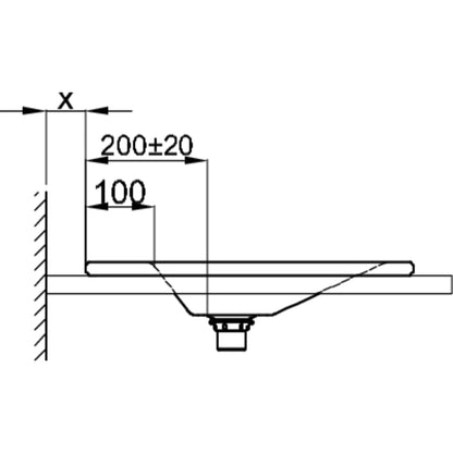 Bette Aqua Basin Built-in Drawing Image