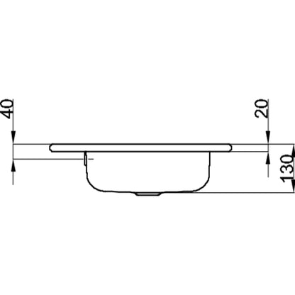 Bette One Basin Built-In Drawing Image