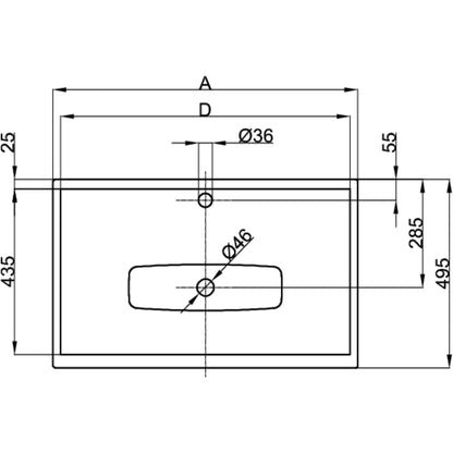 Bette Lux Basin Built-in Drawing Image