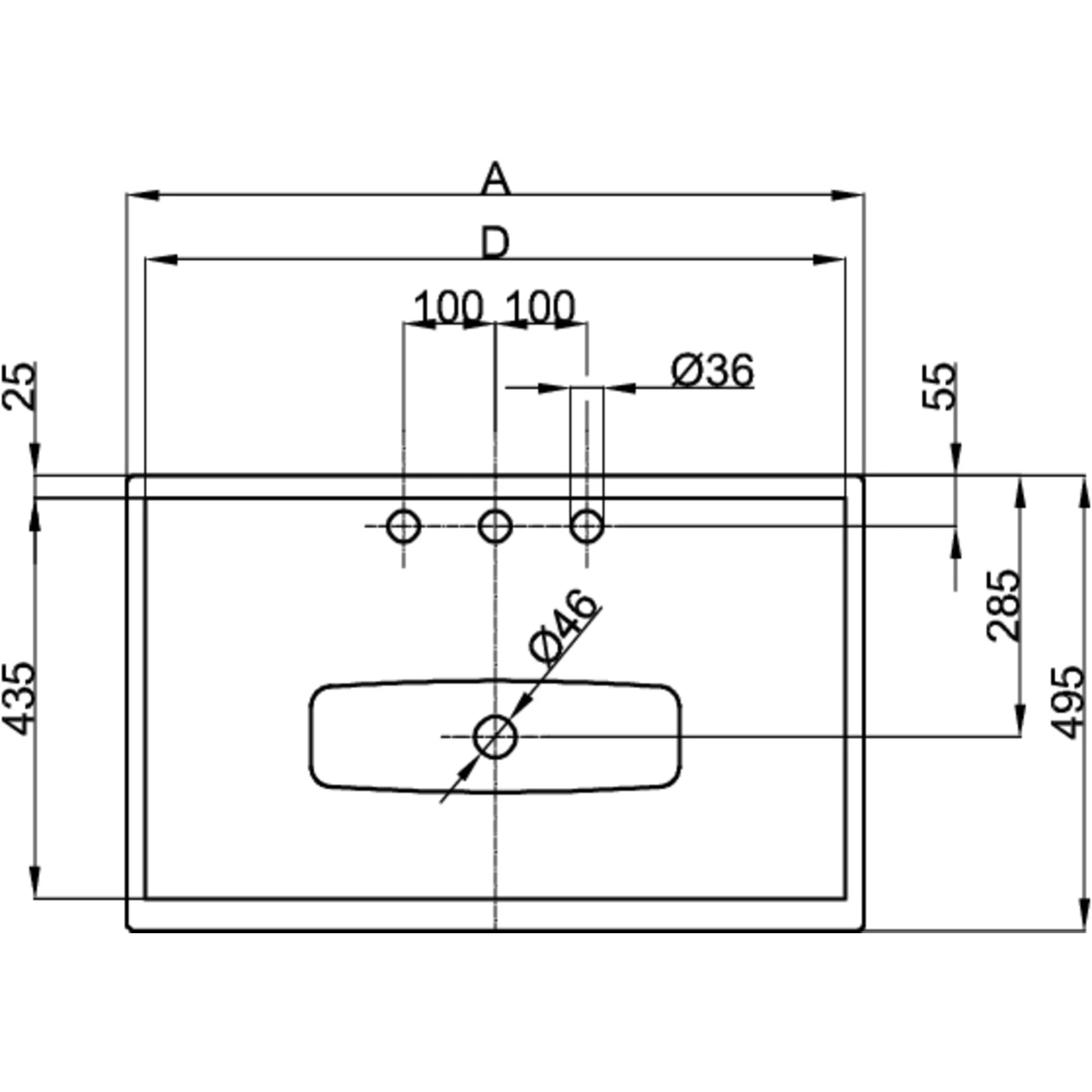Bette Lux Basin Built-in Drawing Image