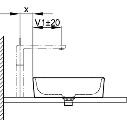 Bette Art Counter Top Basin Drawing Image
