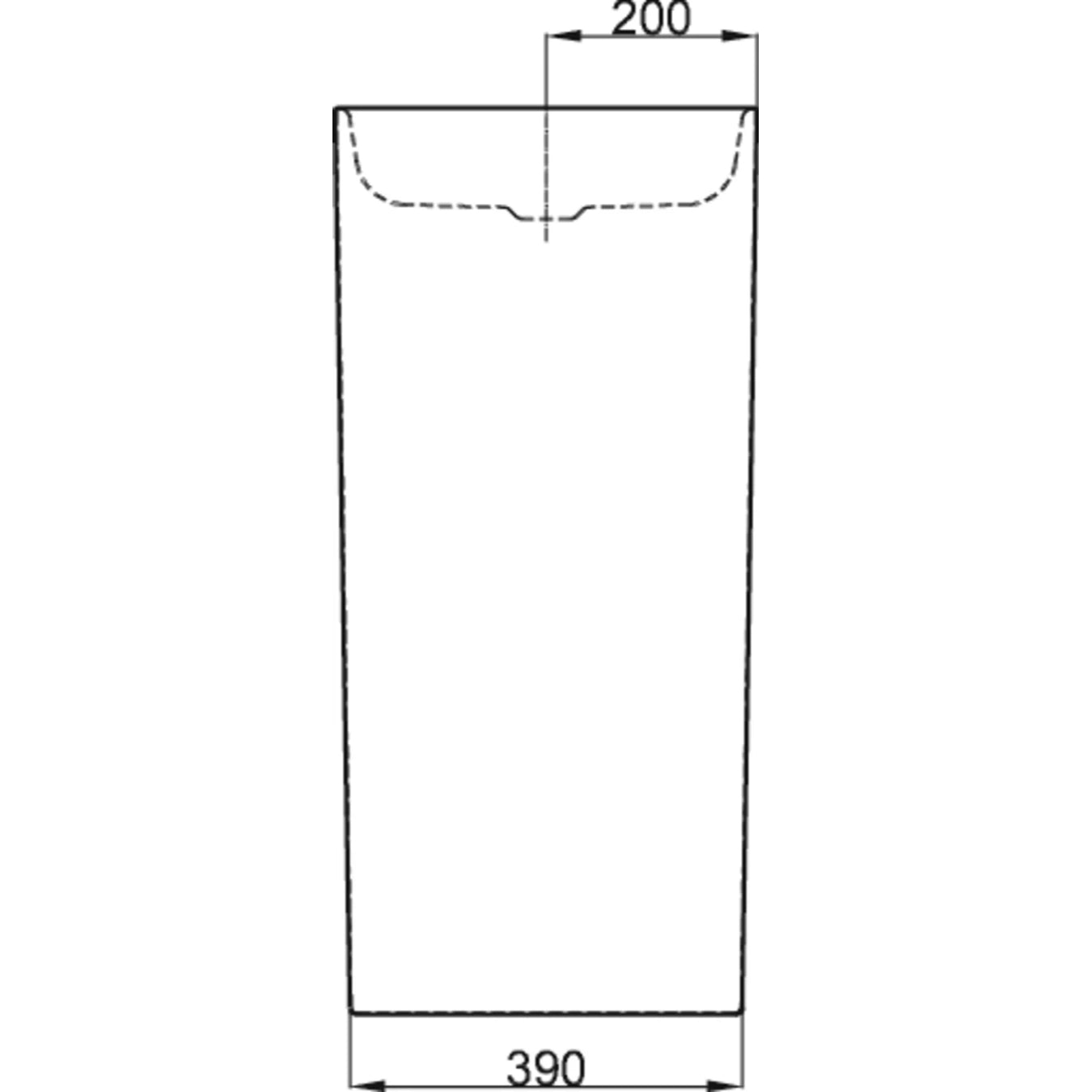 Bette Art Freestanding Basin Drawing Image