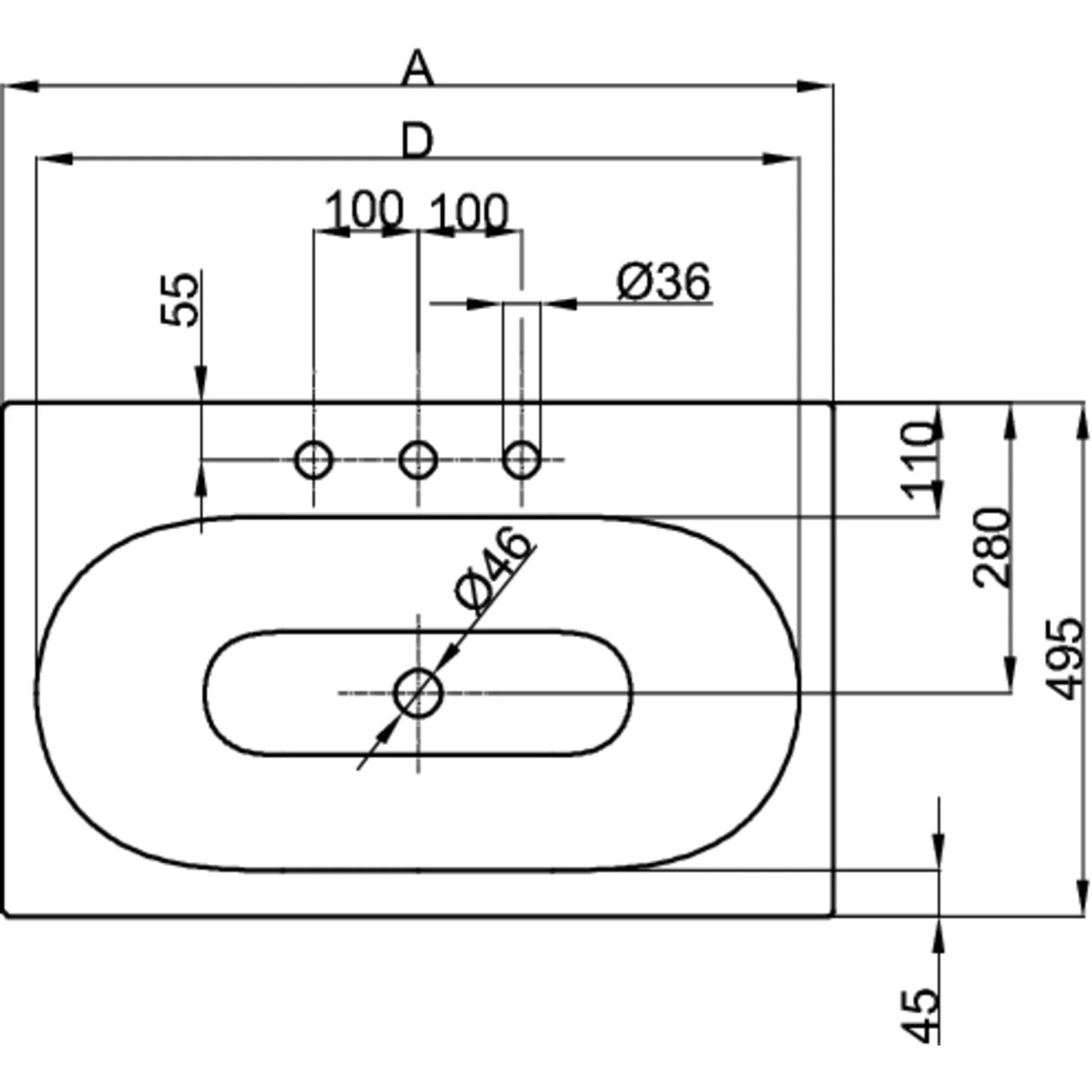 Bette Comodo Basin Built-in Drawing Image