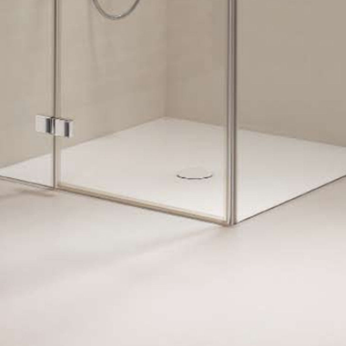 Bette Floor Steel Shower Waste - White Gloss Finish