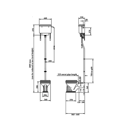 Silverdale Belgravia BECLOHL6WHI High Level WC Pan