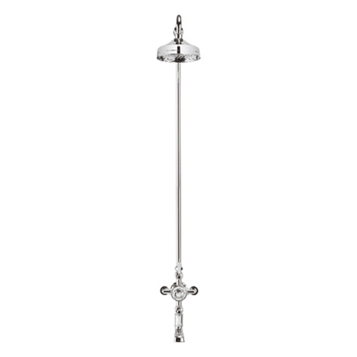 Crosswater Belgravia Thermo Shower Valve with Fixed Head and Bath Spout in Chrome