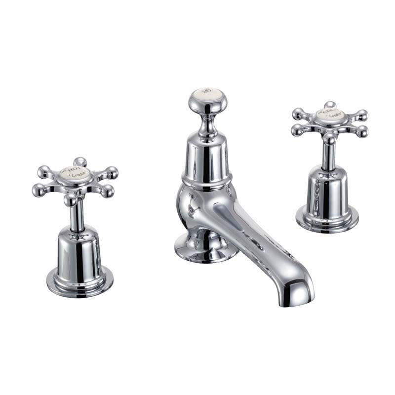 Burlington Birkenhead BI12 3 Tap Hole Mixer with Pop-up Waste