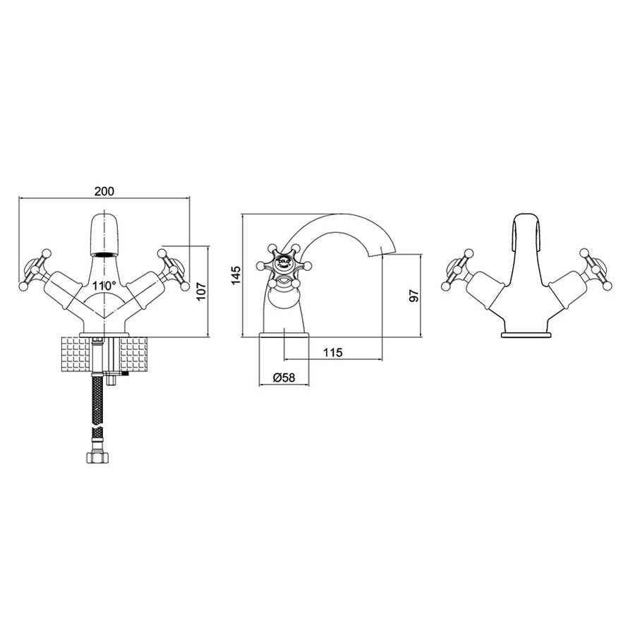 Burlington Birkenhead BI45 Mono Basin Mixer