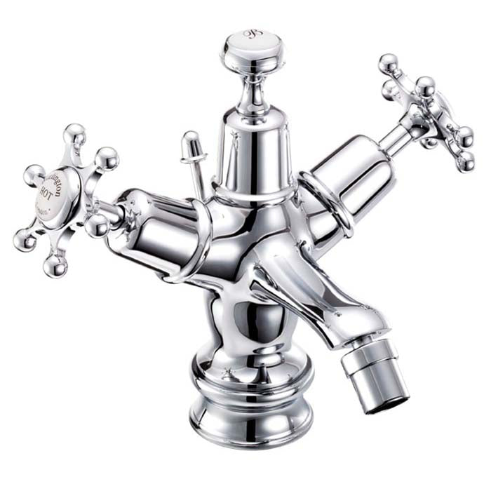 Burlington Birkenhead BIR13-QT Regent Bidet Mixer with Pop-up Waste