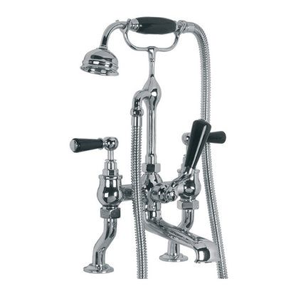 Lefroy Brooks Classic Black Lever Deck Bath Shower Mixer BL1100