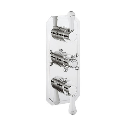 Crosswater Belgravia 3 Outlet 3 Handle Concealed Thermostatic Shower Valve Portrait