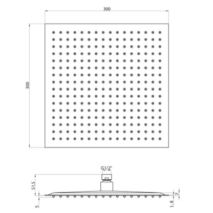 Luxe81 300mm Shower Head