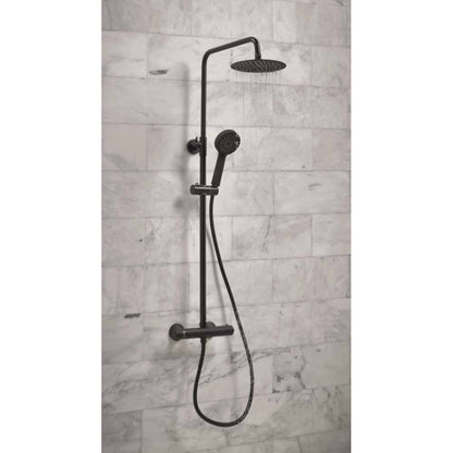 Luxe81 Middleton Matt Black Round Dual Head Shower
