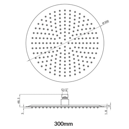 Luxe81 300mm Shower Head