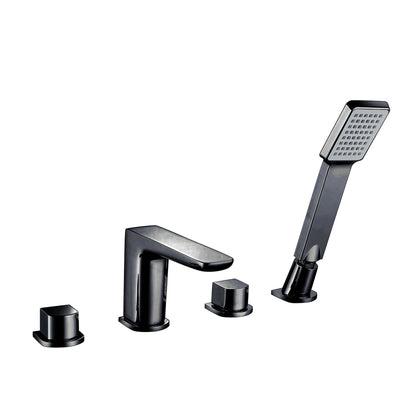Luxe81 Muro 4 Hole Black Bath Shower Mixer Tap