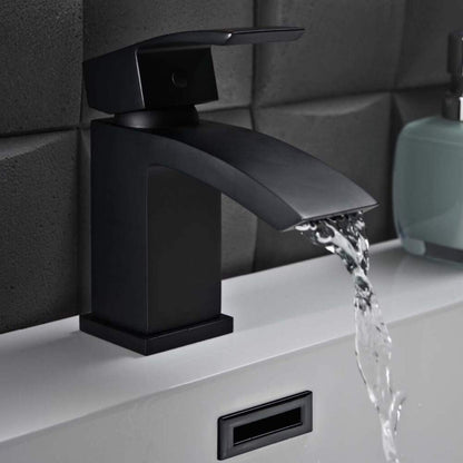 Luxe81 Descent Black Mini Mono Basin Mixer Tap