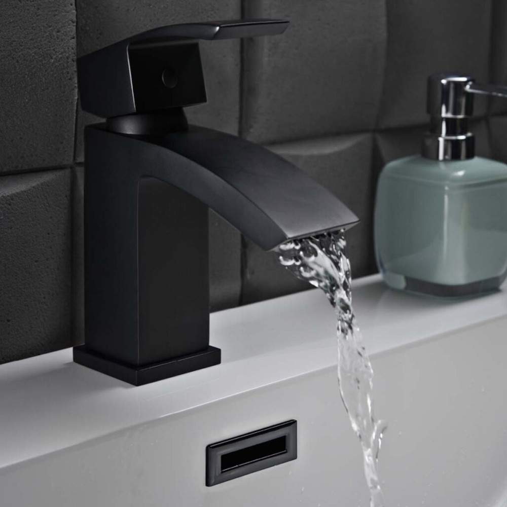 Luxe81 Descent Black Mono Basin Mixer Tap