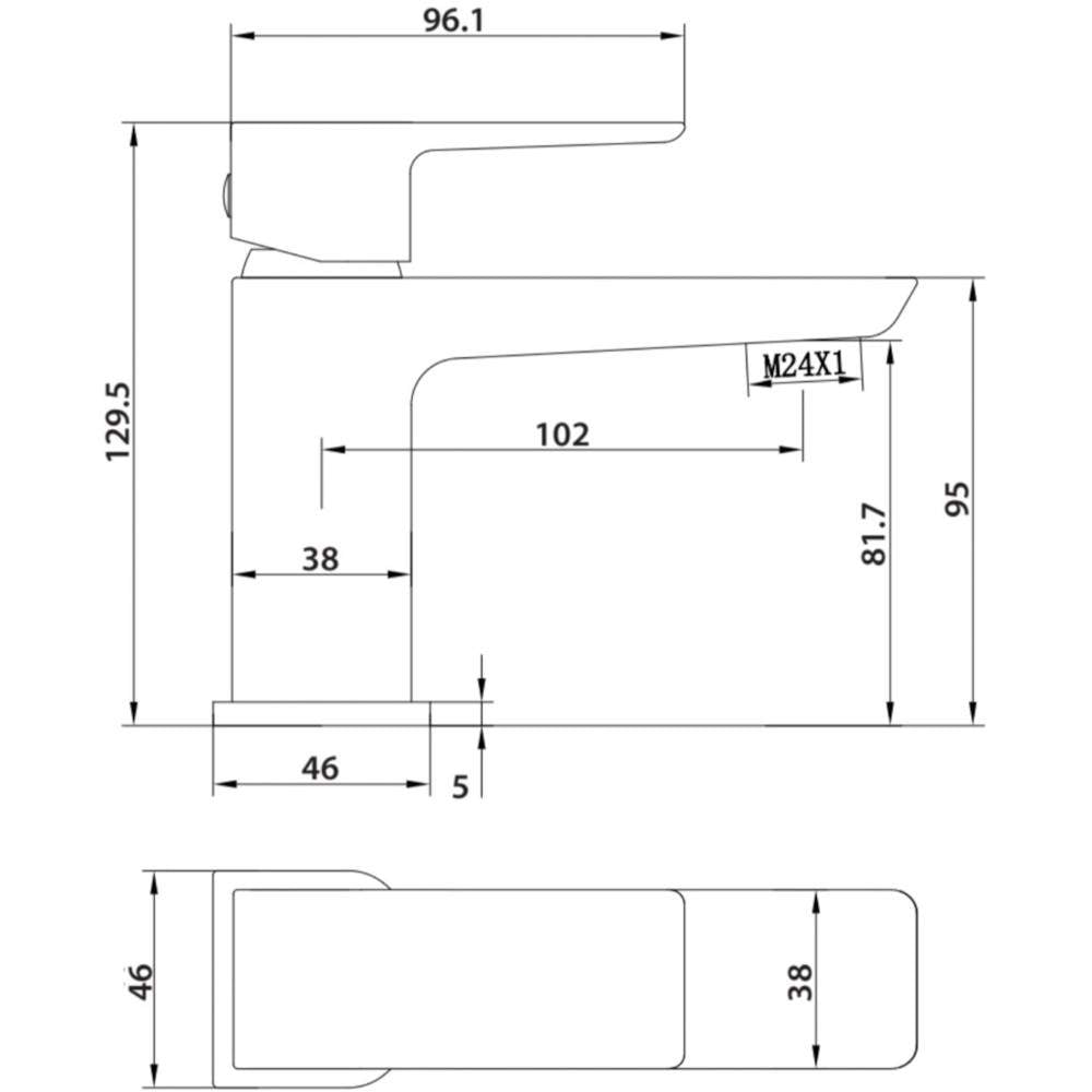 Luxe81 Descent Bath Filler Tap